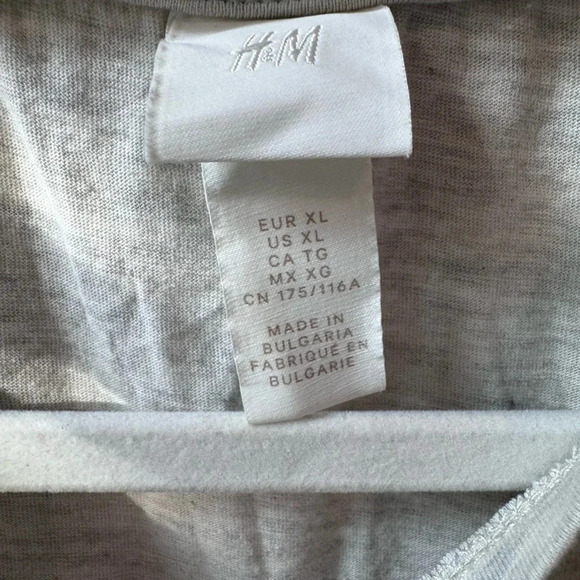H&M Muscle Tee/Tank Top - heathered oatmeal, size XL - Picture 2 of 4